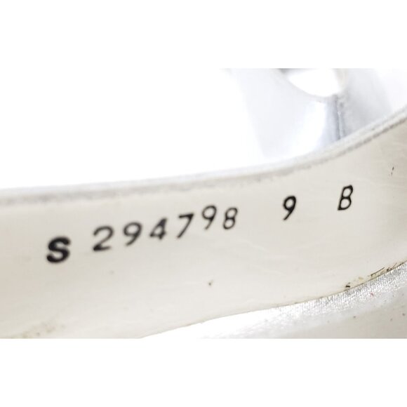 Stuart Weitzman Womens Silver Metallic Pointed Toe Pumps Size 9B Heels - Picture 5 of 11